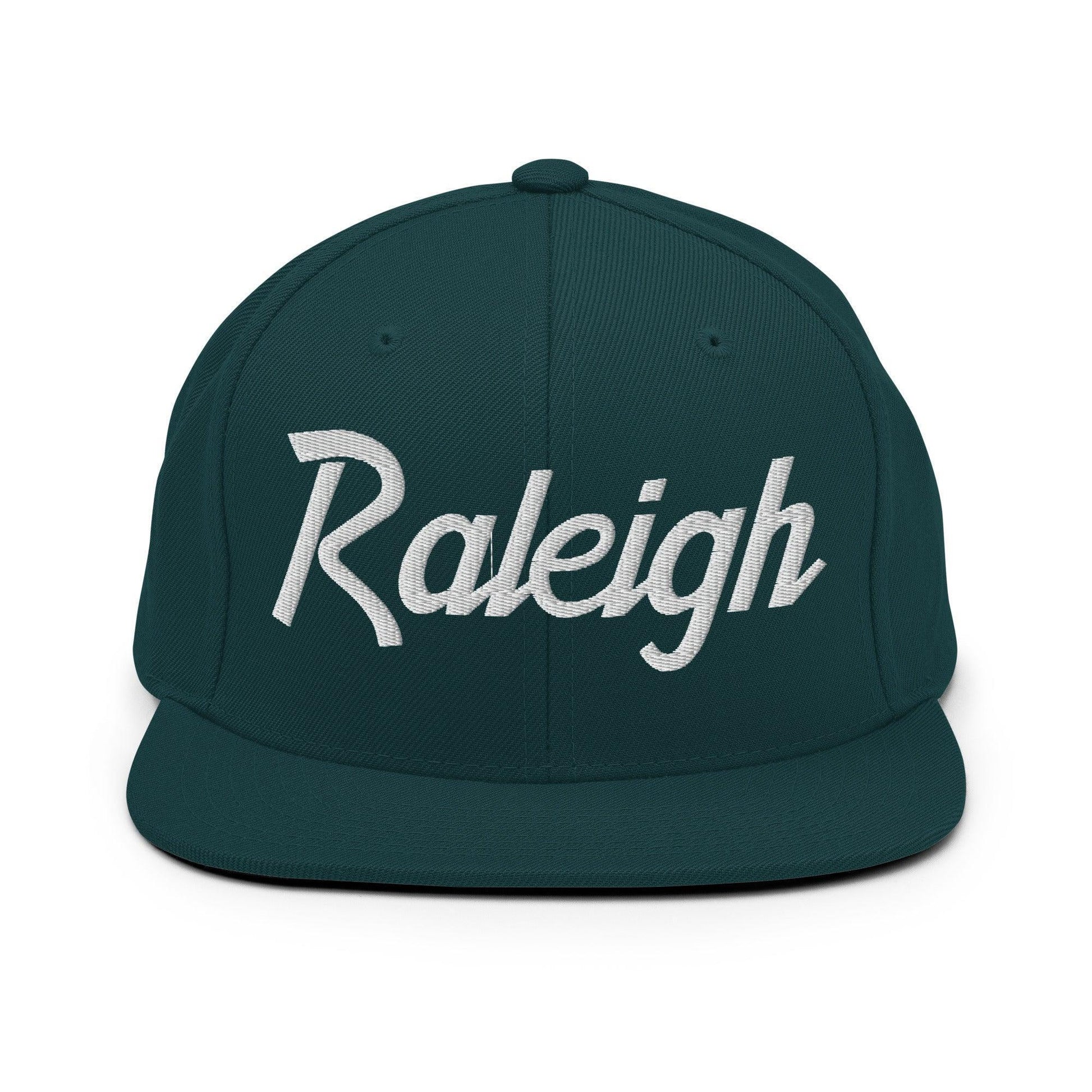 Raleigh Script Snapback Hat Spruce