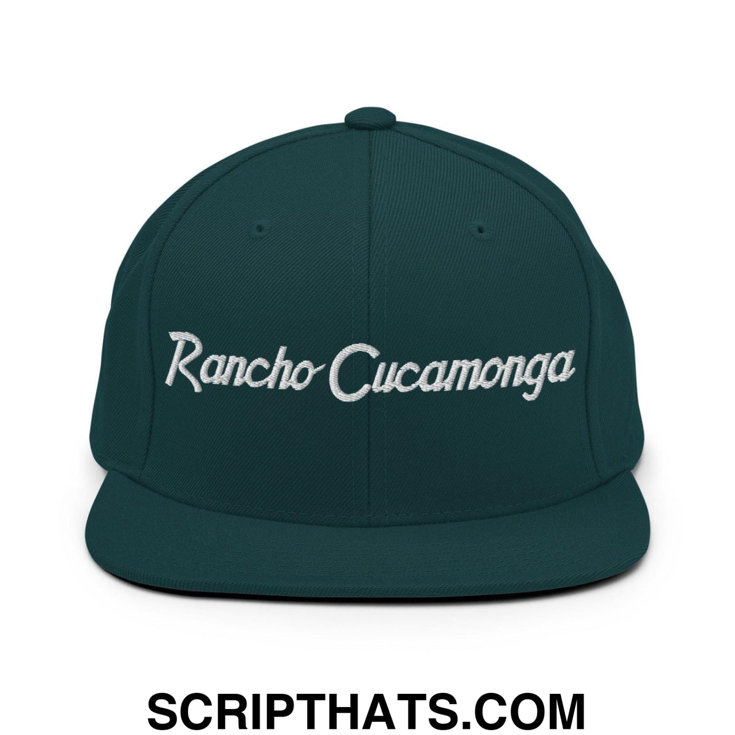 Rancho Cucamonga Script Snapback Hat Spruce