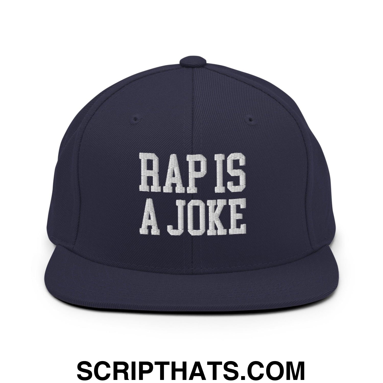 Rap is a Joke Snapback Hat Navy