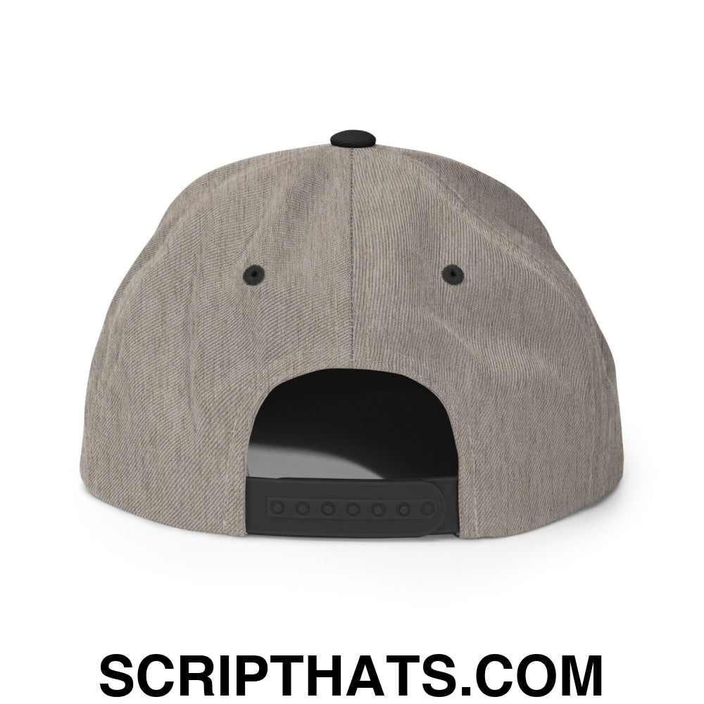 Read Banned Books Embroidered Flat Bill Brim Snapback Hat Heather Black