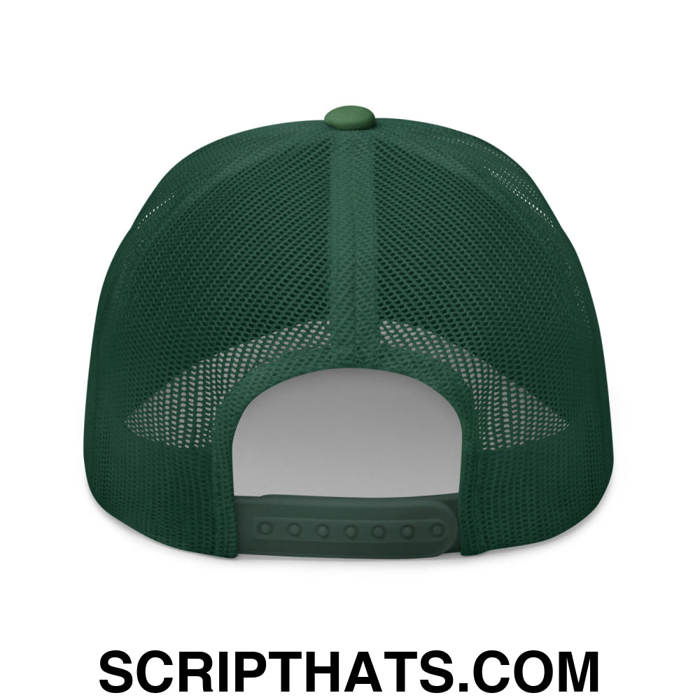 Read Banned Books Embroidered Mesh Trucker Hat Evergreen