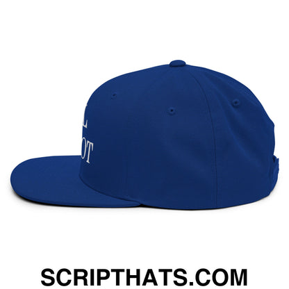Real Patriot Embroidered Flat Bill Brim Snapback Hat Royal Blue
