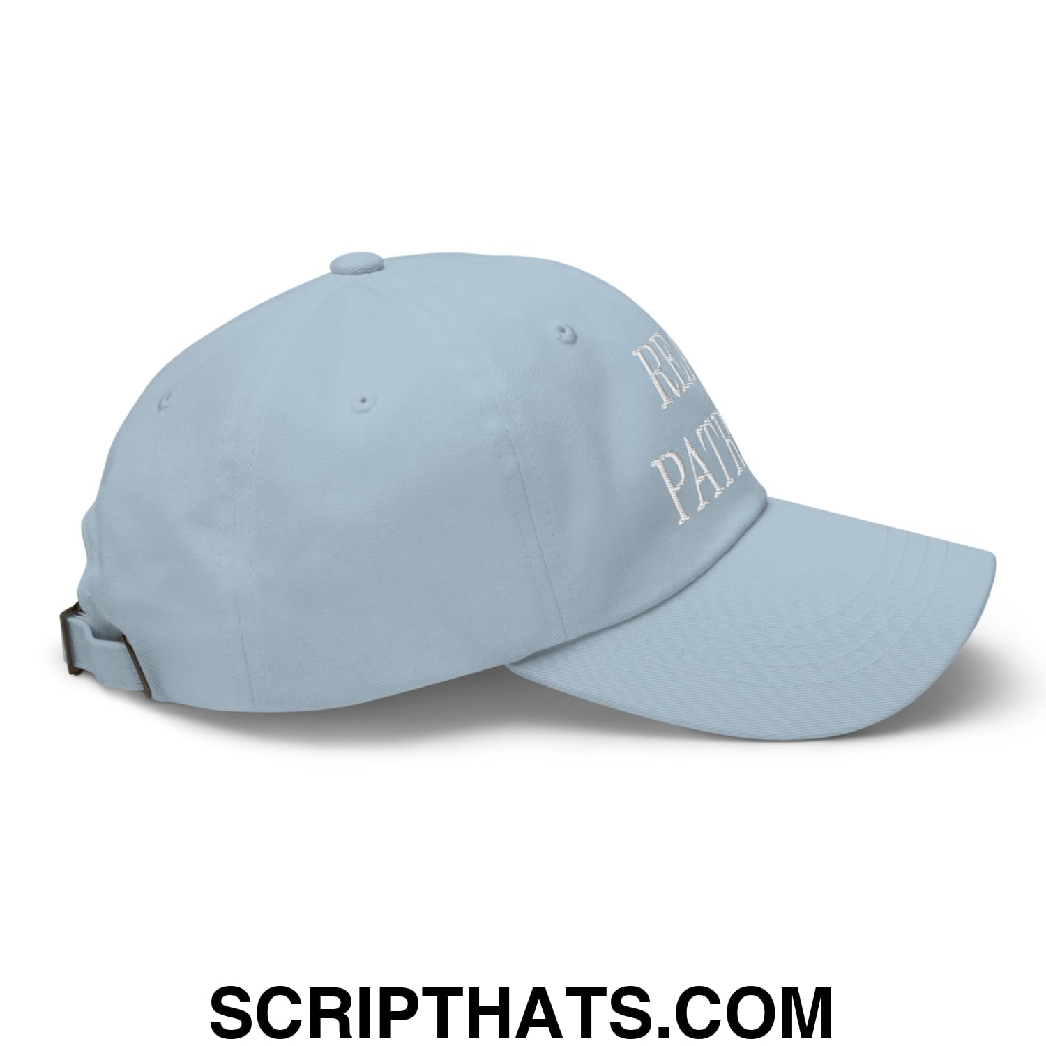 Real Patriot Embroidered Unstructured Dad Hat Light Blue