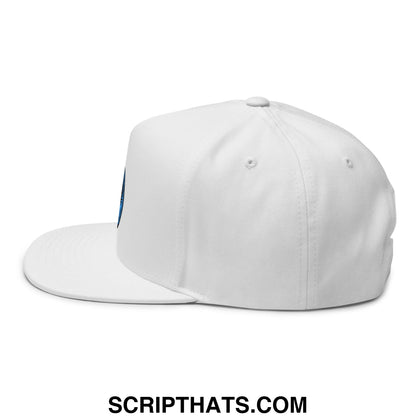 Rebel Loon Minnesota Bird of Resistance Embroidered Flat Bill Brim 5 Panel Snapback Hat White