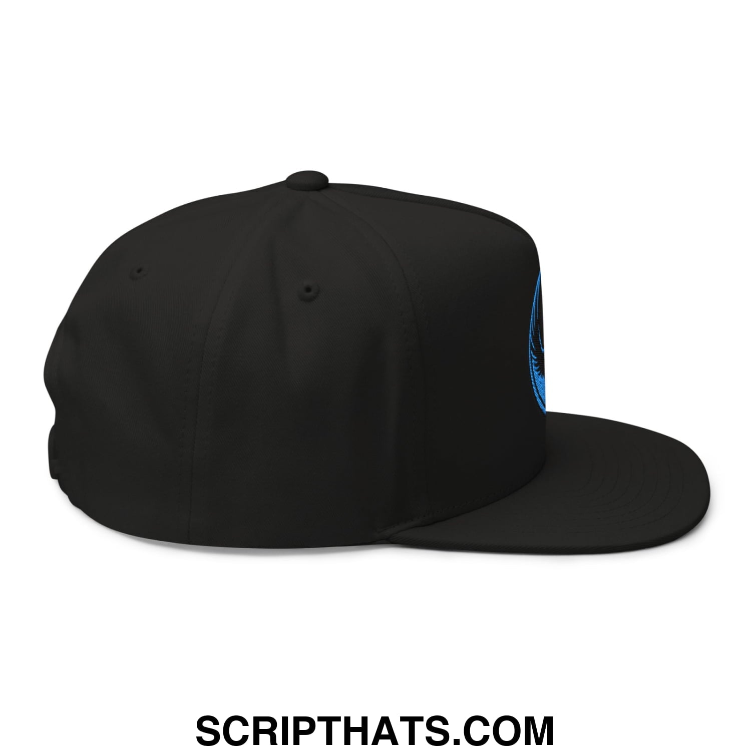 Rebel Loon Minnesota Bird of Resistance Embroidered Flat Bill Brim 5 Panel Snapback Hat Black