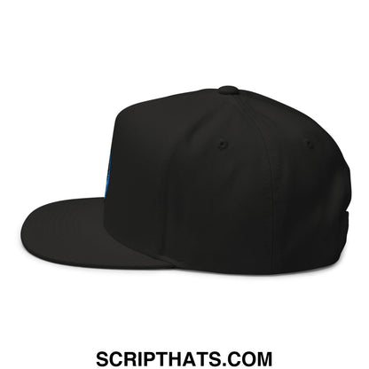 Rebel Loon Minnesota Bird of Resistance Embroidered Flat Bill Brim 5 Panel Snapback Hat Black