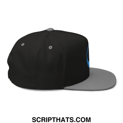 Rebel Loon Minnesota Bird of Resistance Embroidered Flat Bill Brim 5 Panel Snapback Hat Black Grey