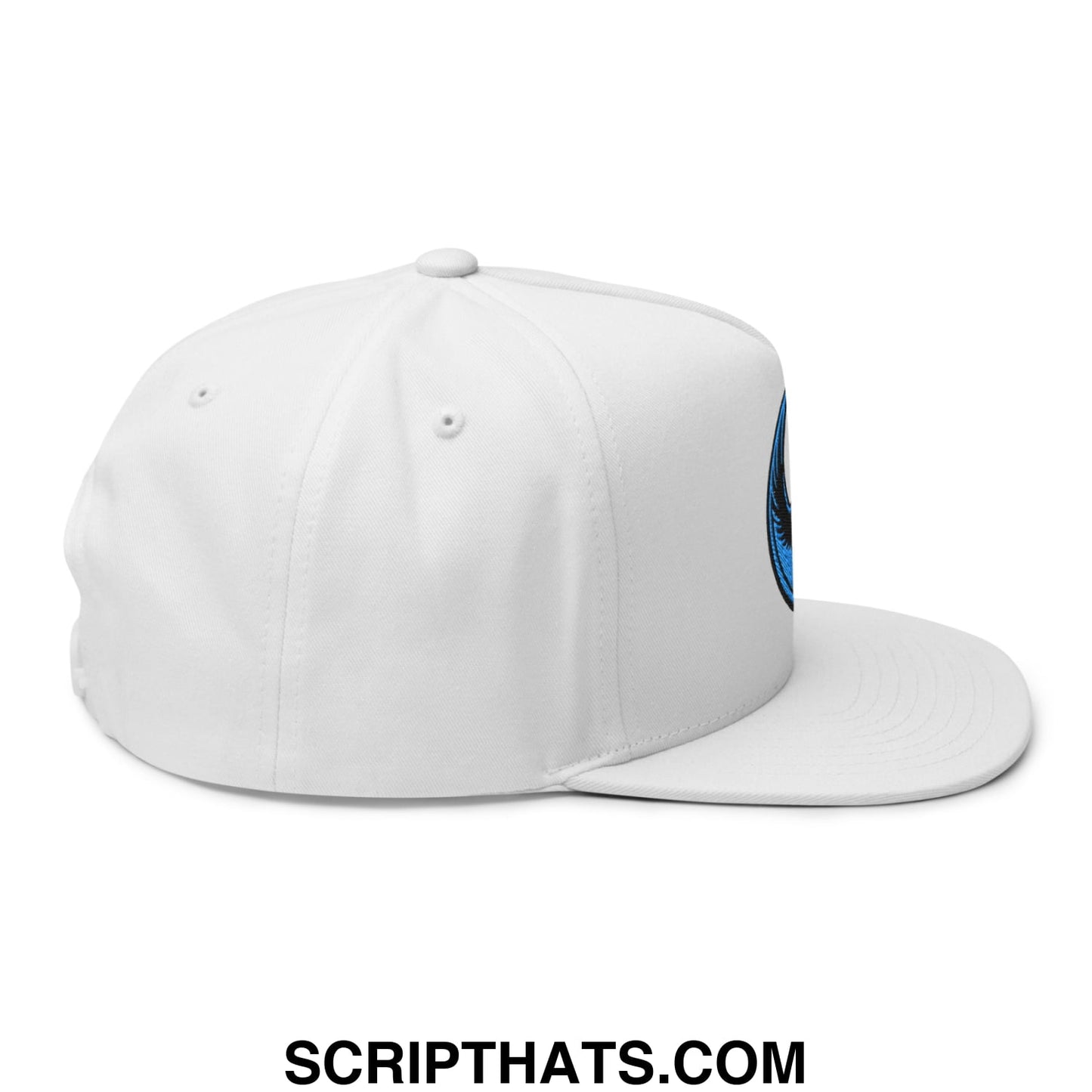 Rebel Loon Minnesota Bird of Resistance Embroidered Flat Bill Brim 5 Panel Snapback Hat White