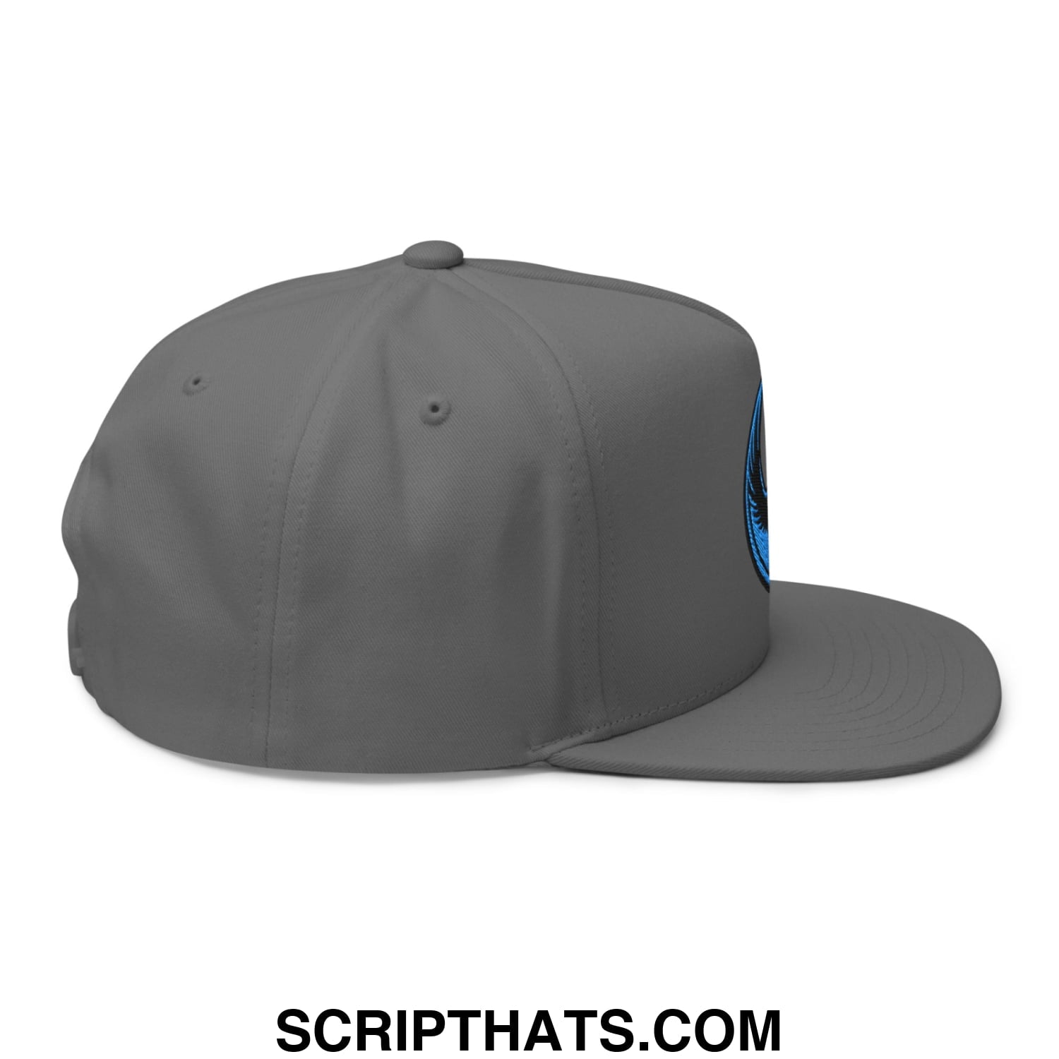 Rebel Loon Minnesota Bird of Resistance Embroidered Flat Bill Brim 5 Panel Snapback Hat Grey