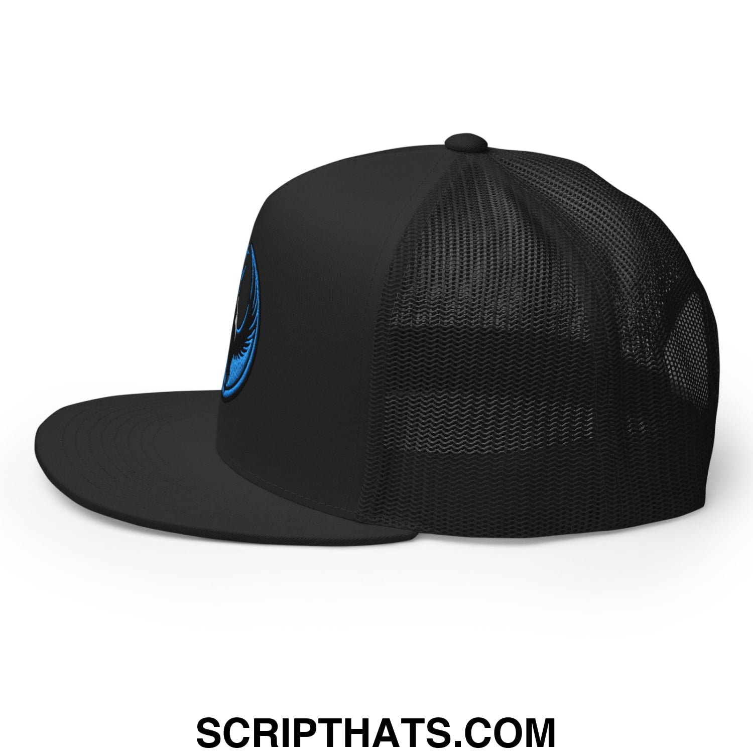 Rebel Loon Minnesota Bird of Resistance Embroidered Flat Bill Brim Mesh Trucker Hat Black