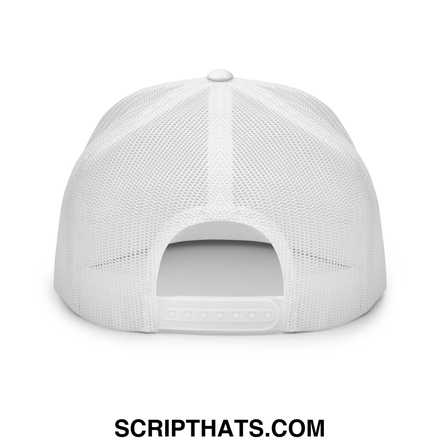 Rebel Loon Minnesota Bird of Resistance Embroidered Flat Bill Brim Mesh Trucker Hat White