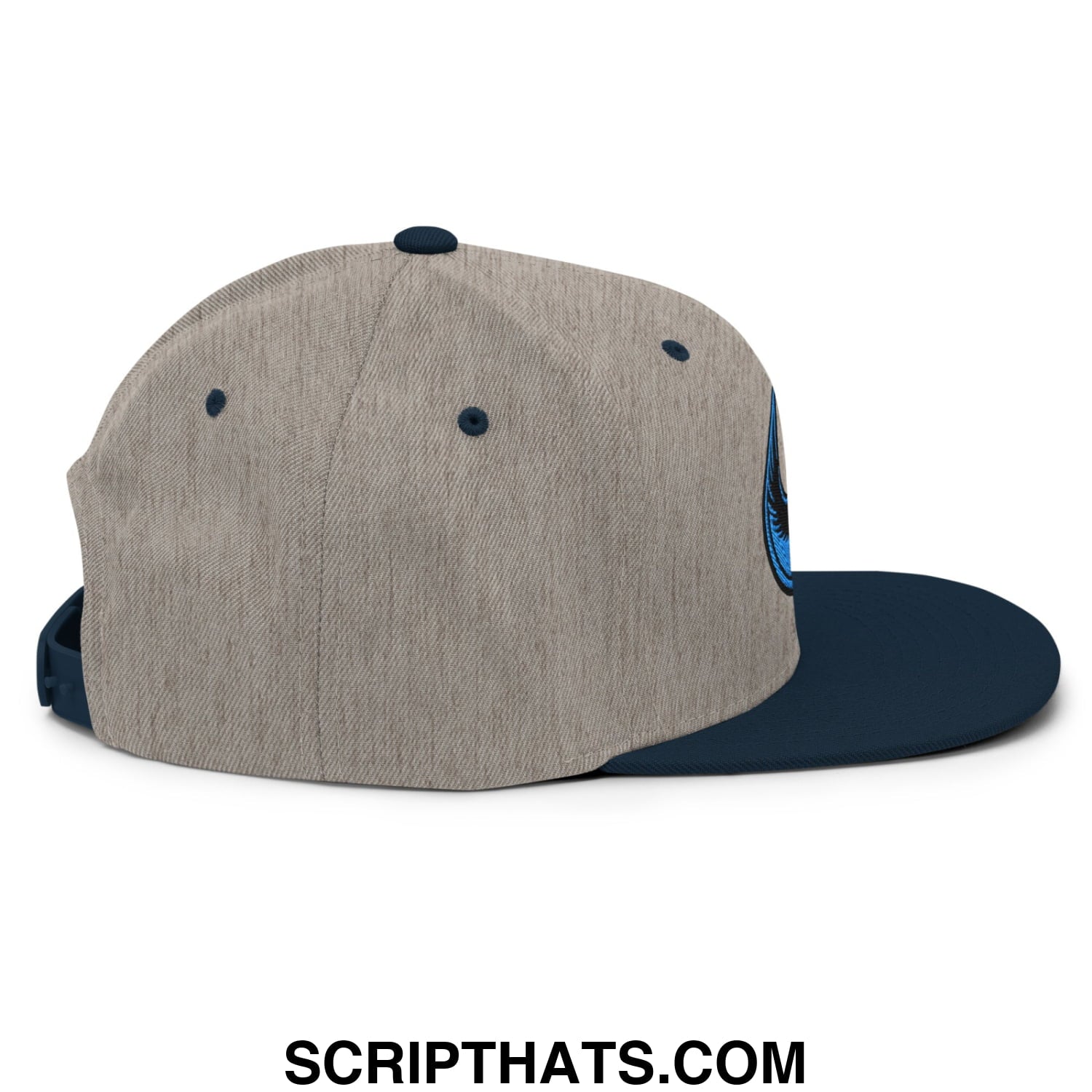 Rebel Loon Minnesota Bird of Resistance Embroidered Flat Bill Brim Snapback Hat Heather Grey Navy