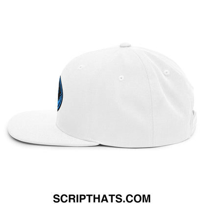 Rebel Loon Minnesota Bird of Resistance Embroidered Flat Bill Brim Snapback Hat White