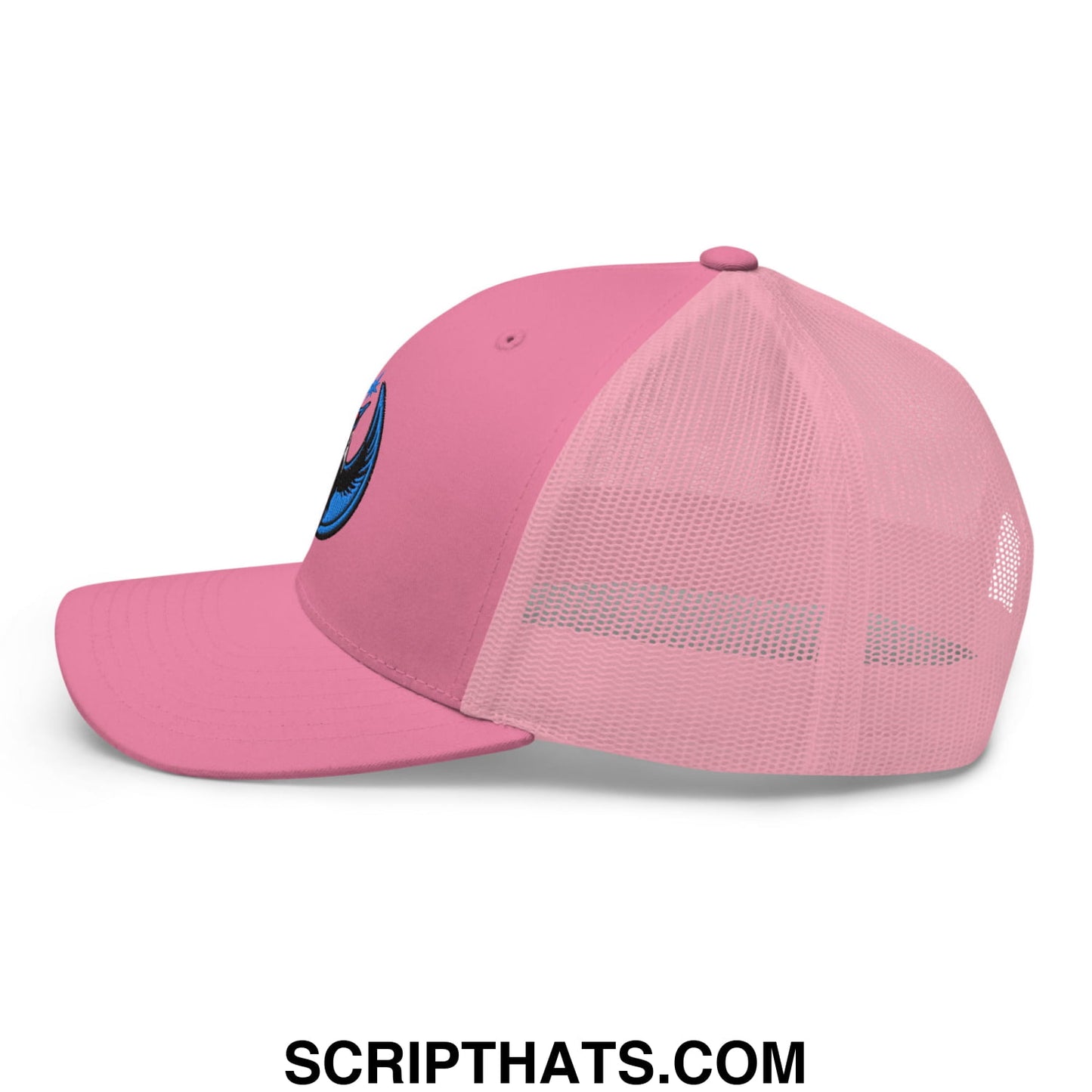 Rebel Loon Minnesota Bird of Resistance Embroidered Mesh Trucker Hat Pink