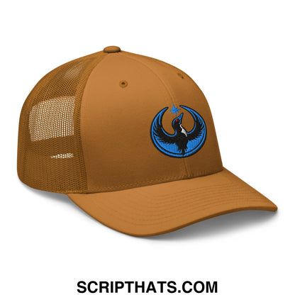 Rebel Loon Minnesota Bird of Resistance Embroidered Mesh Trucker Hat Caramel
