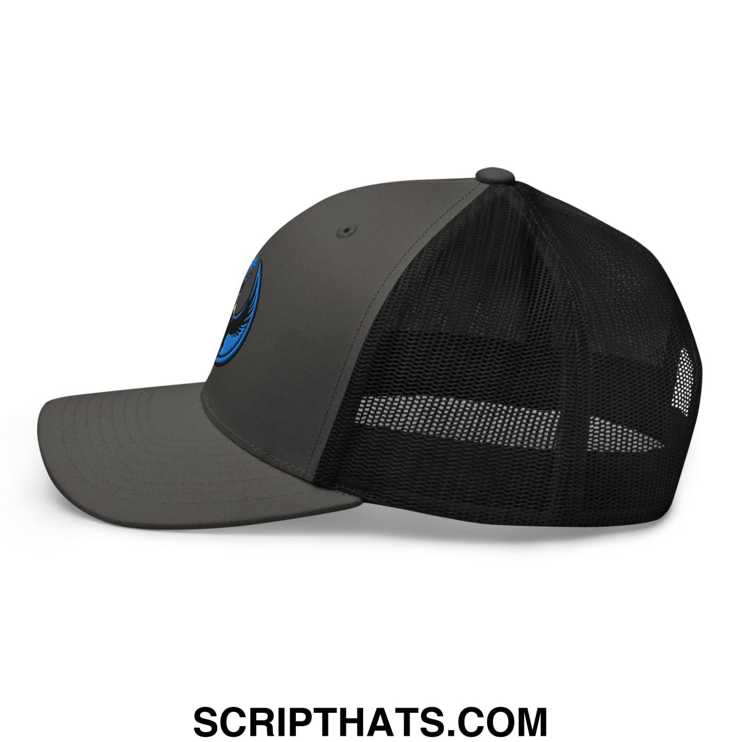 Rebel Loon Minnesota Bird of Resistance Embroidered Mesh Trucker Hat Charcoal Black