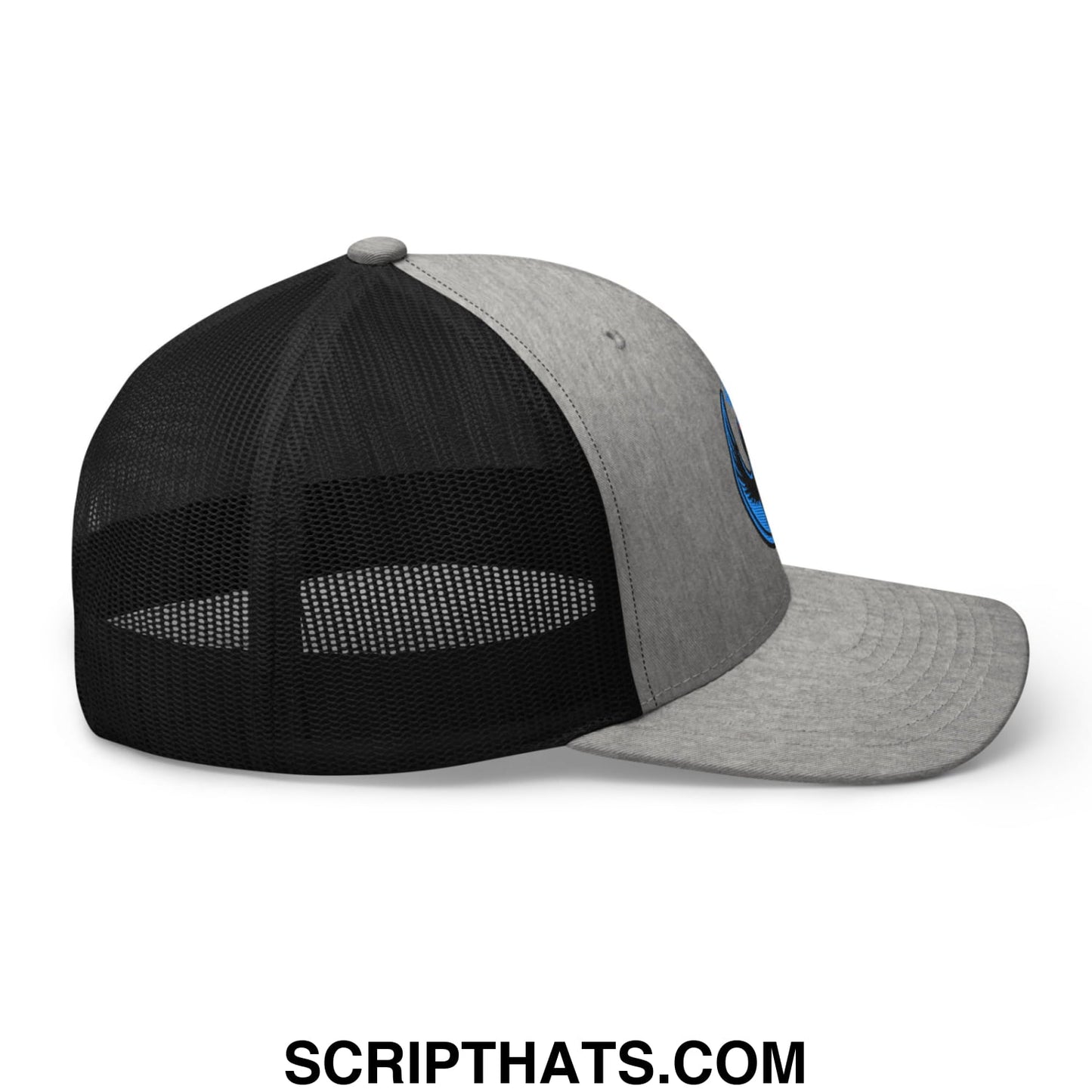 Rebel Loon Minnesota Bird of Resistance Embroidered Mesh Trucker Hat Heather Black