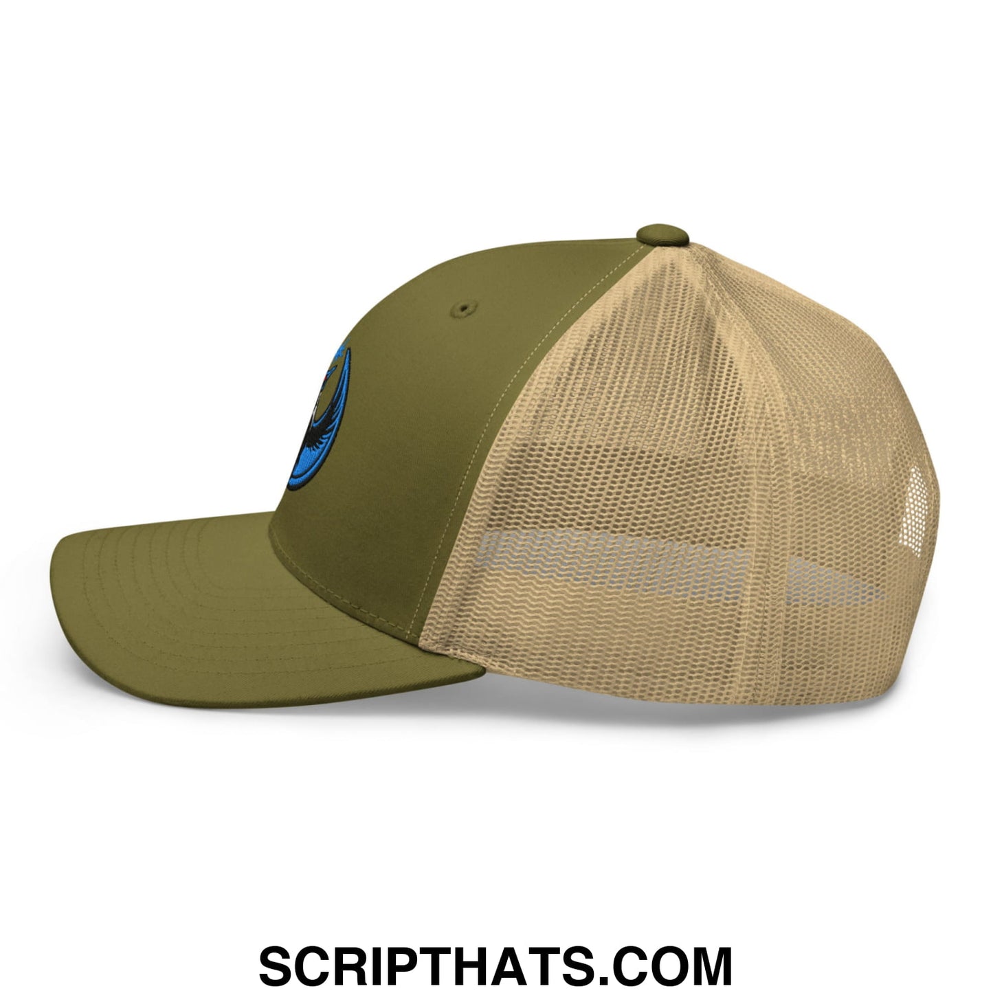 Rebel Loon Minnesota Bird of Resistance Embroidered Mesh Trucker Hat Moss Khaki