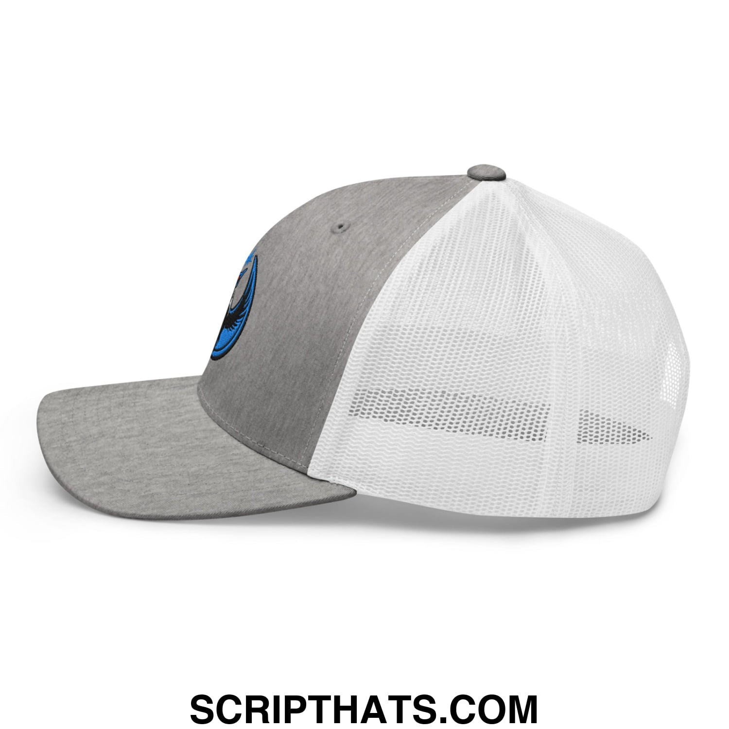 Rebel Loon Minnesota Bird of Resistance Embroidered Mesh Trucker Hat Heather Grey White