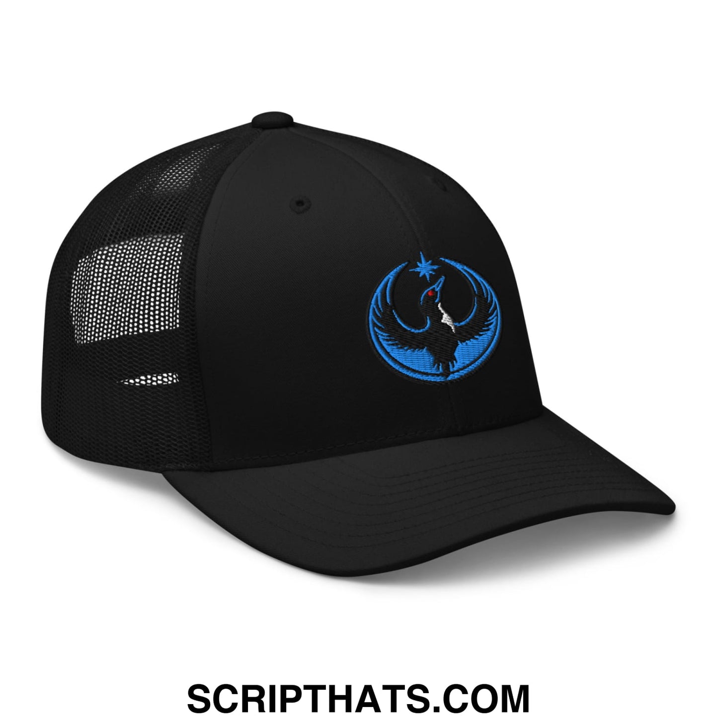 Rebel Loon Minnesota Bird of Resistance Embroidered Mesh Trucker Hat Black