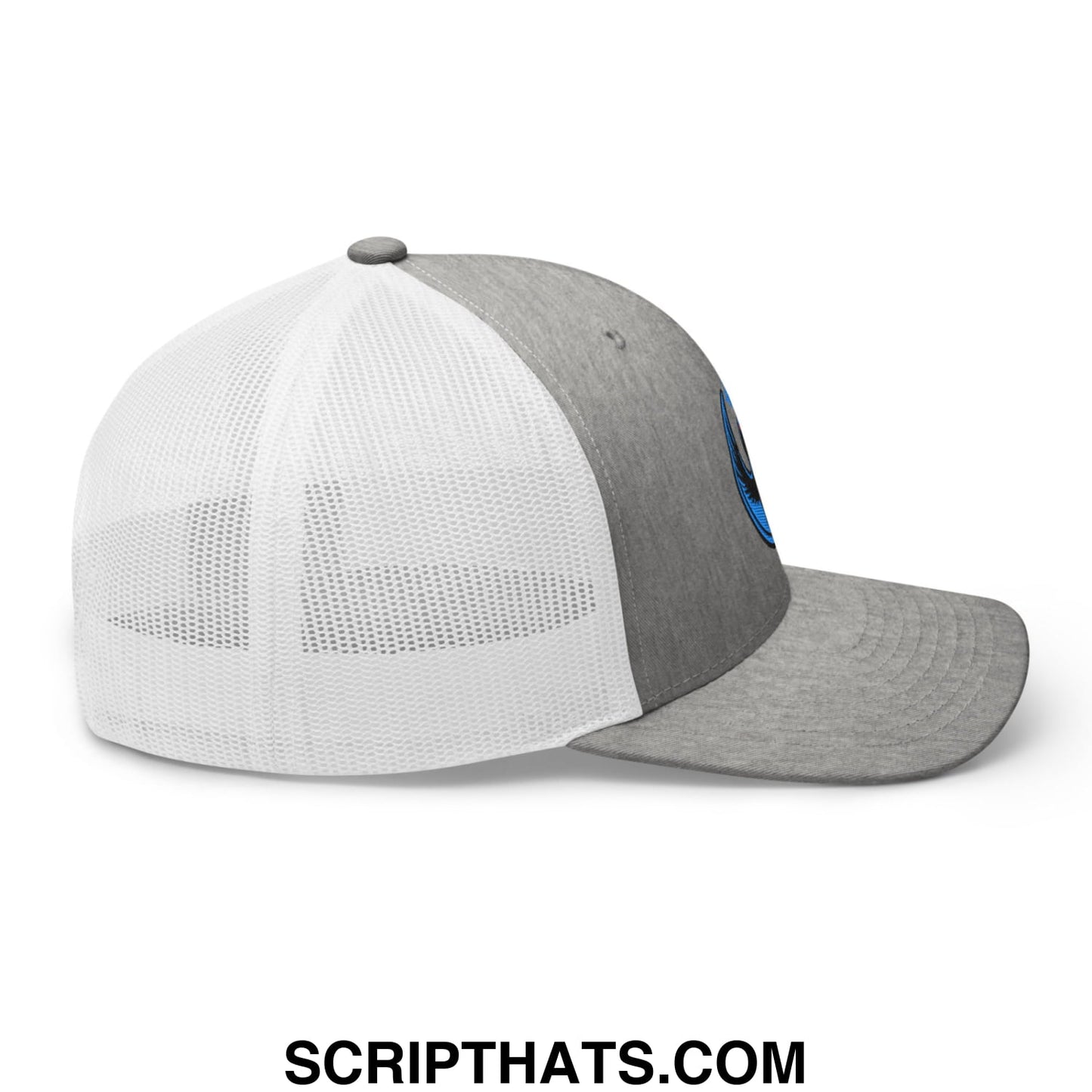 Rebel Loon Minnesota Bird of Resistance Embroidered Mesh Trucker Hat Heather Grey White