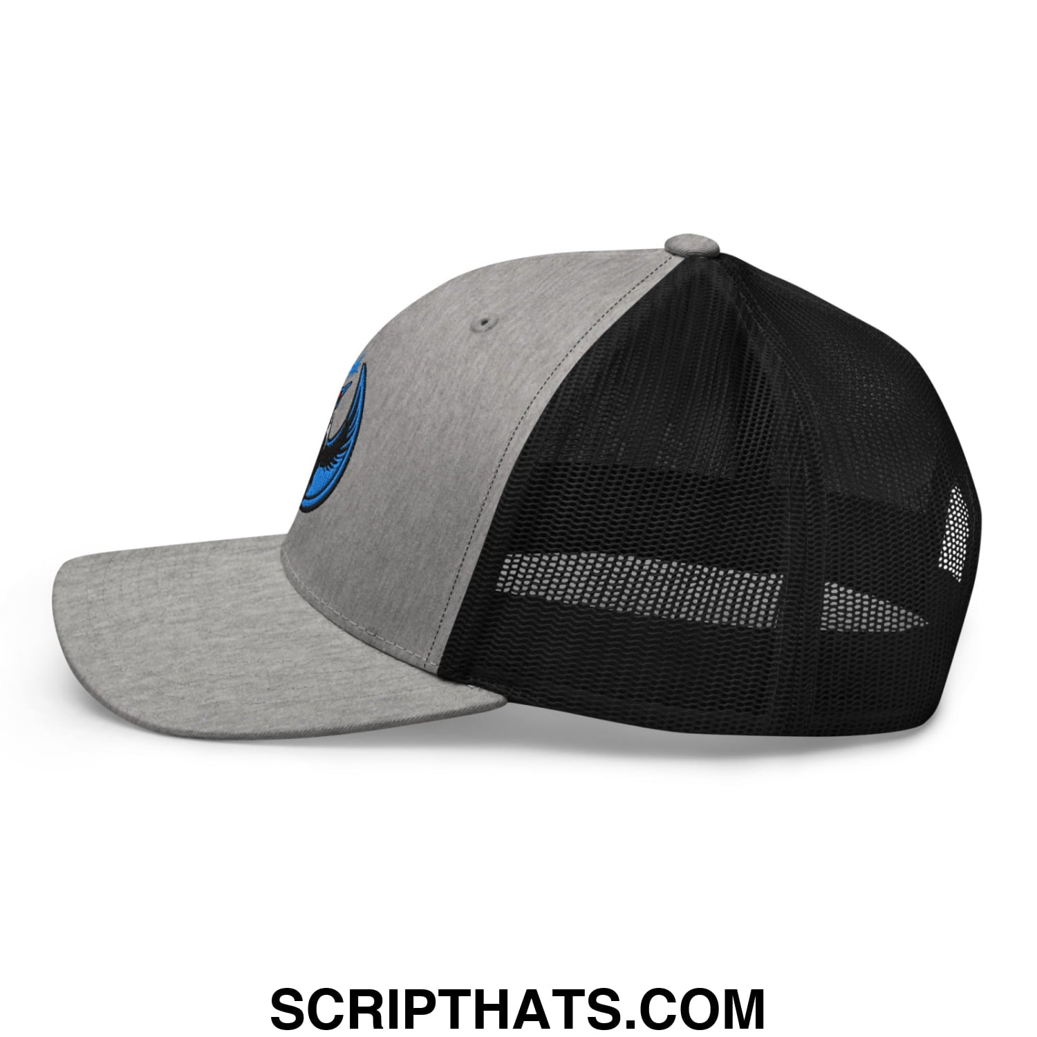 Rebel Loon Minnesota Bird of Resistance Embroidered Mesh Trucker Hat Heather Black