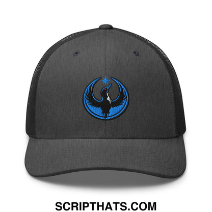 Rebel Loon Minnesota Bird of Resistance Embroidered Mesh Trucker Hat Dark Heather Gray