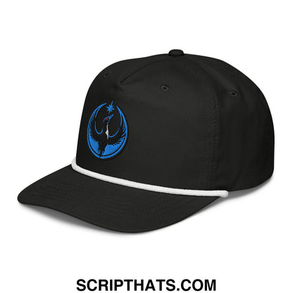 Rebel Loon Minnesota Bird of Resistance Embroidered Rope Hat Black White