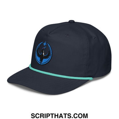 Rebel Loon Minnesota Bird of Resistance Embroidered Rope Hat Navy Mint