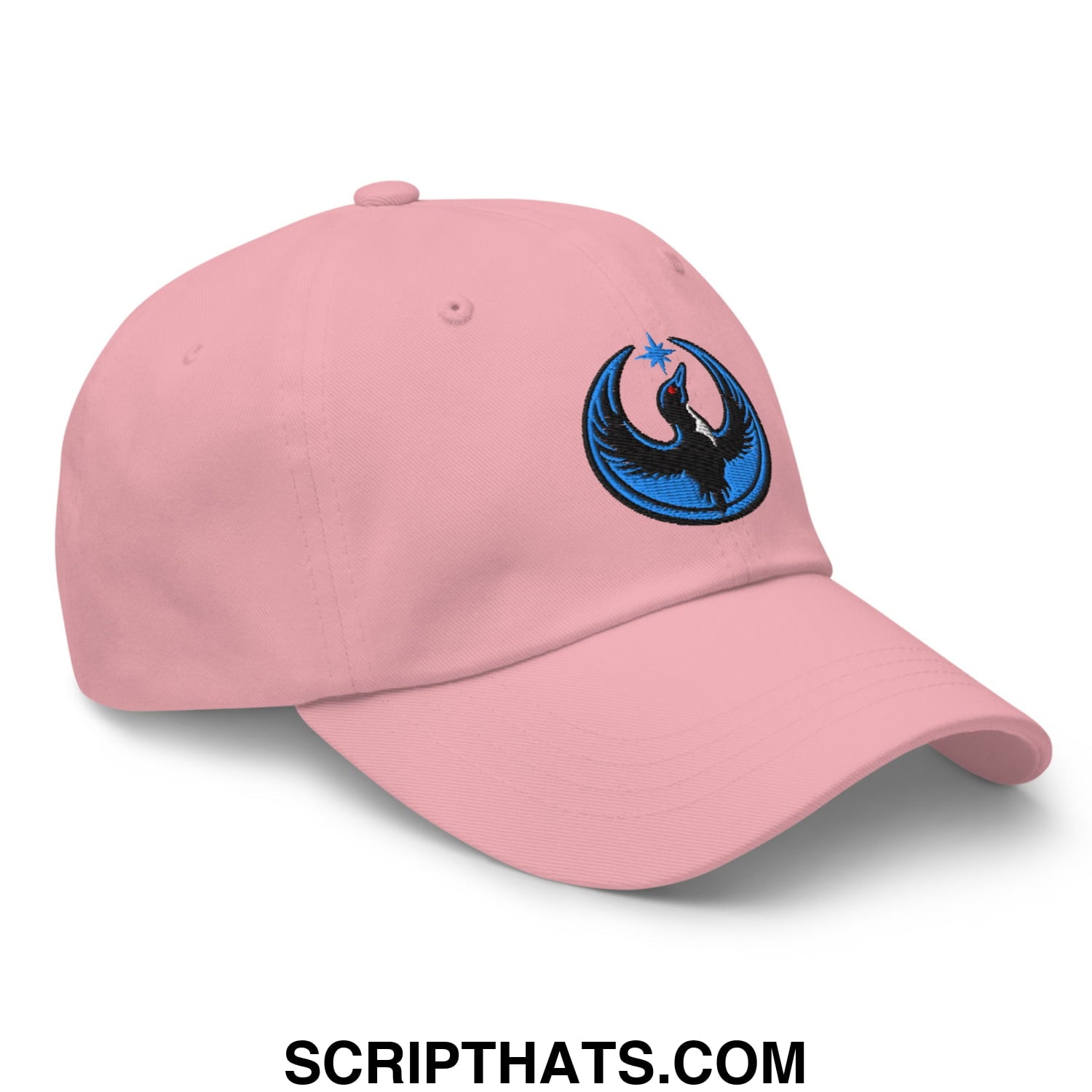 Rebel Loon Minnesota Bird of Resistance Embroidered Unstructured Dad Hat Pink