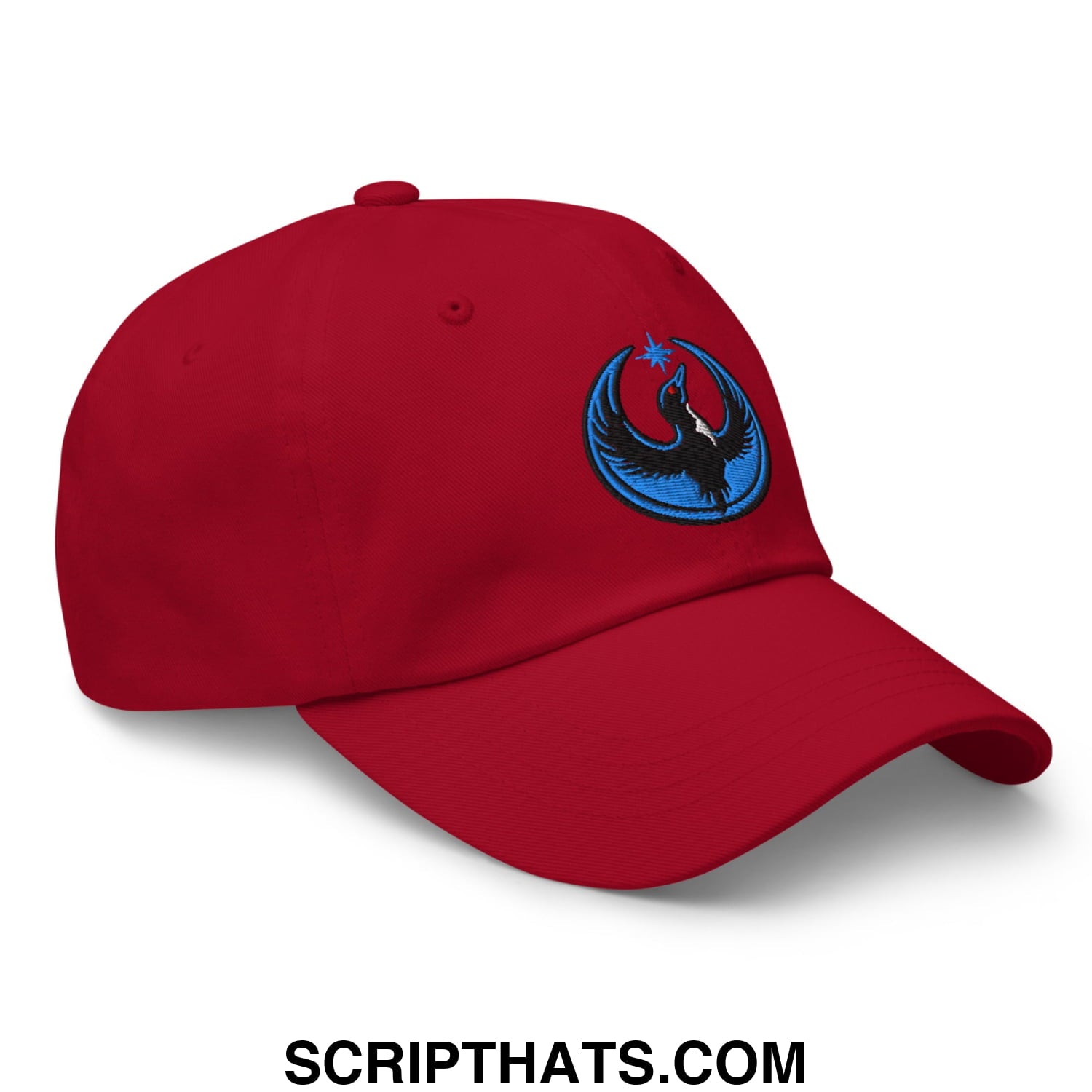 Rebel Loon Minnesota Bird of Resistance Embroidered Unstructured Dad Hat Cranberry