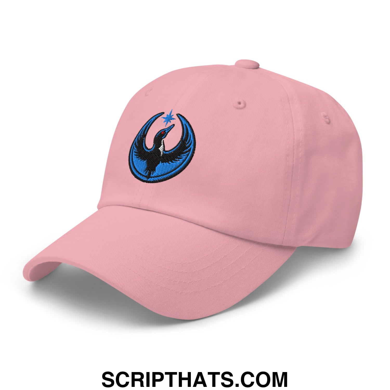 Rebel Loon Minnesota Bird of Resistance Embroidered Unstructured Dad Hat Pink