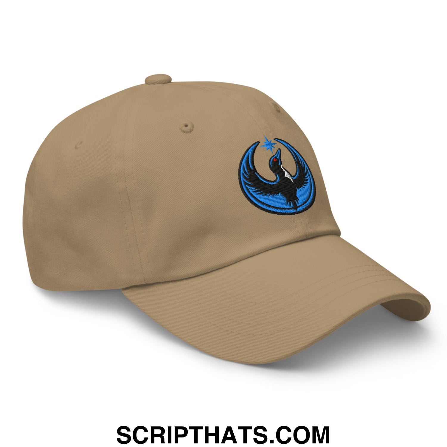 Rebel Loon Minnesota Bird of Resistance Embroidered Unstructured Dad Hat Khaki