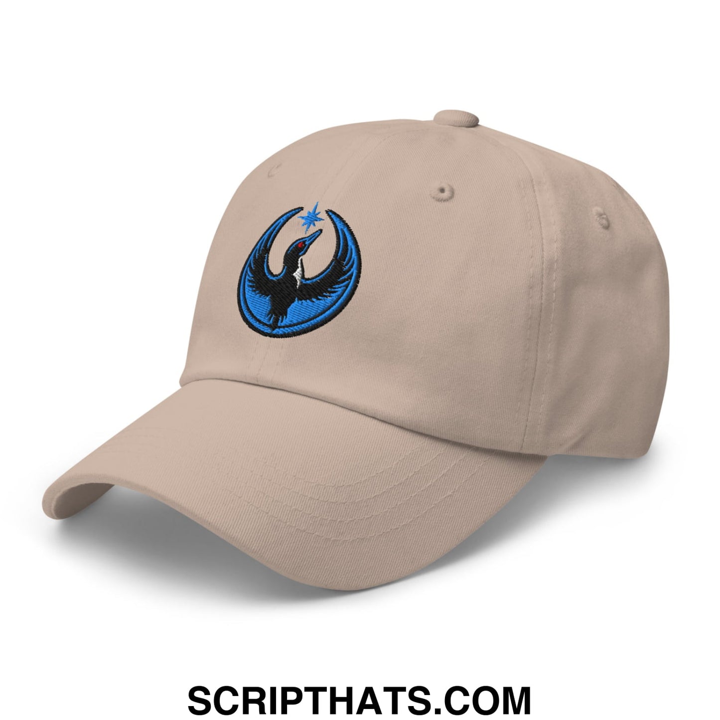 Rebel Loon Minnesota Bird of Resistance Embroidered Unstructured Dad Hat Stone