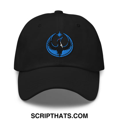 Rebel Loon Minnesota Bird of Resistance Embroidered Unstructured Dad Hat Black