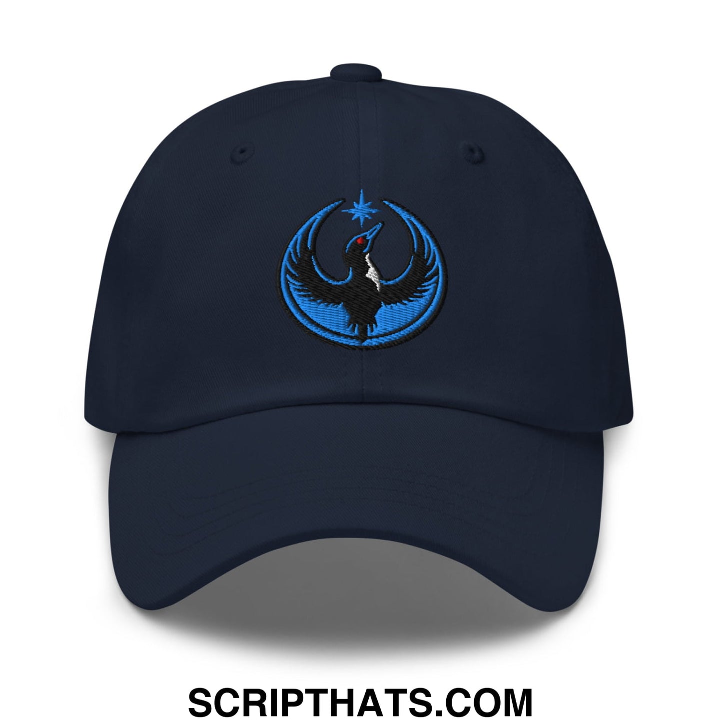 Rebel Loon Minnesota Bird of Resistance Embroidered Unstructured Dad Hat Navy