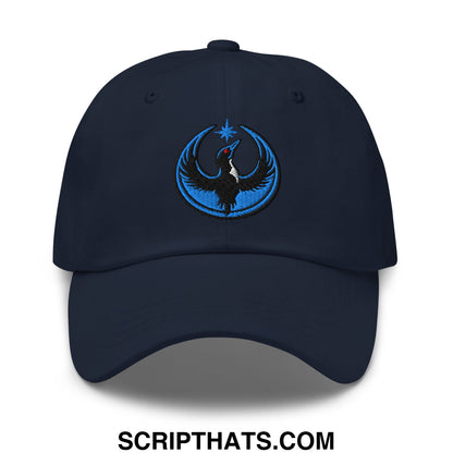 Rebel Loon Minnesota Bird of Resistance Embroidered Unstructured Dad Hat Navy