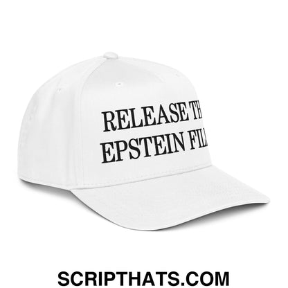 Release The Epstein Files Embroidered Baseball Snapback Hat White