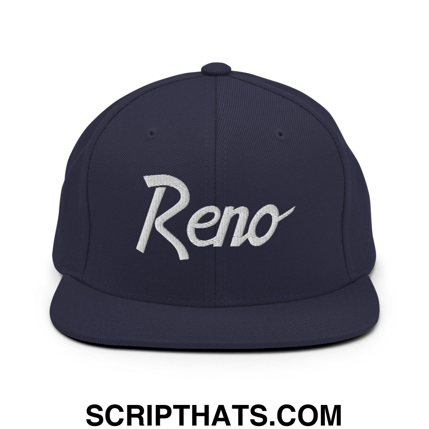 Reno Script Snapback Hat Navy