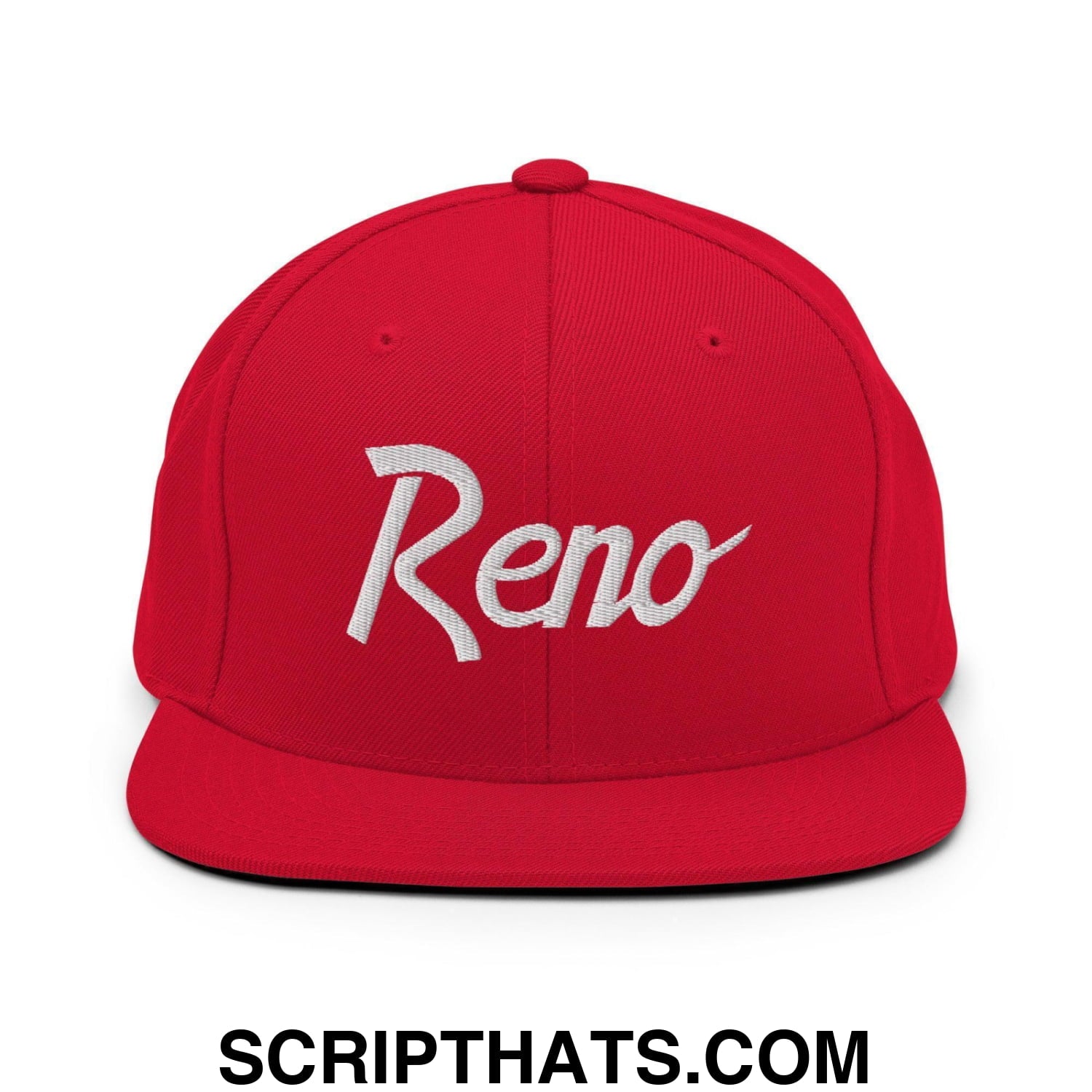 Reno Script Snapback Hat Red