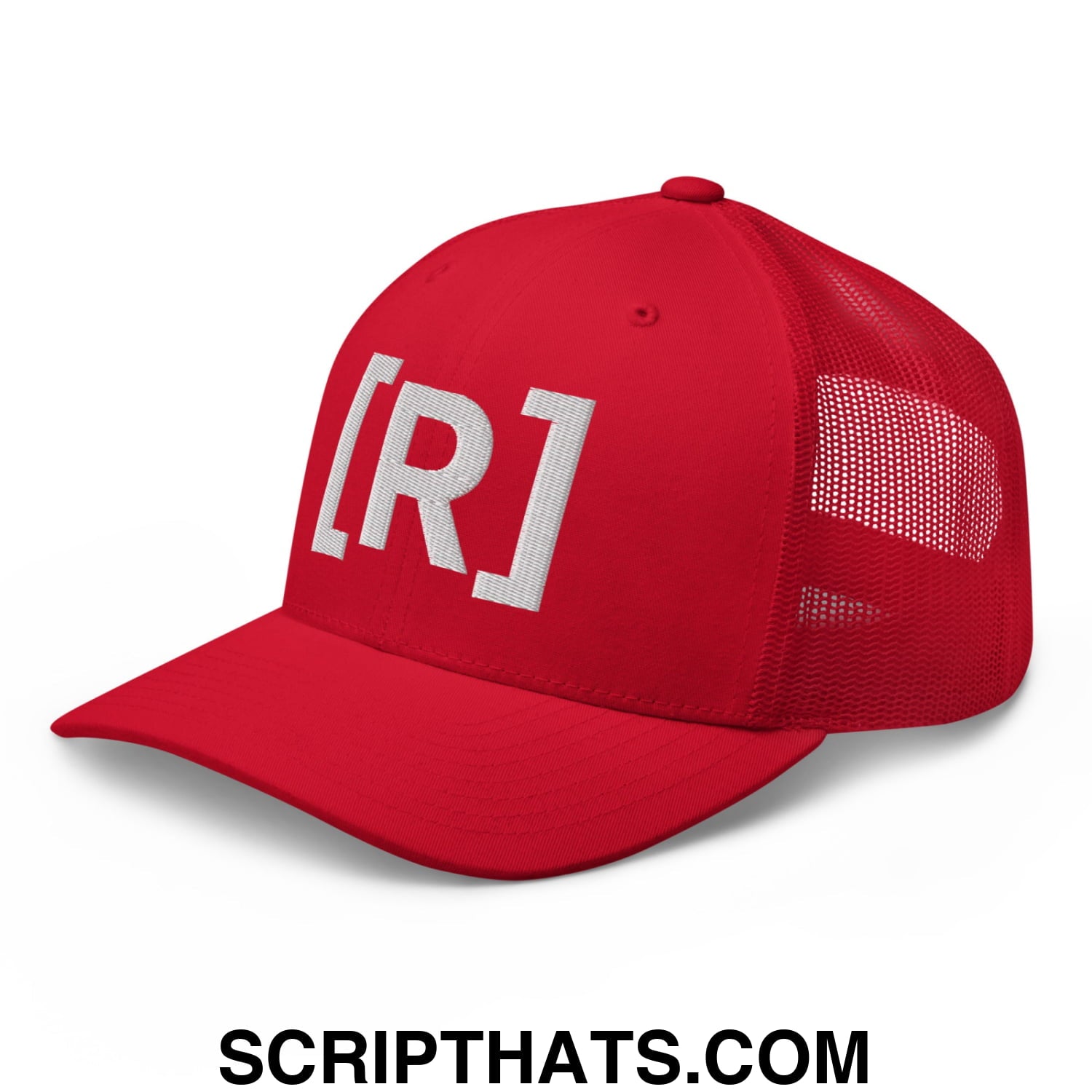 Residente Embroidered Mesh Trucker Hat Red