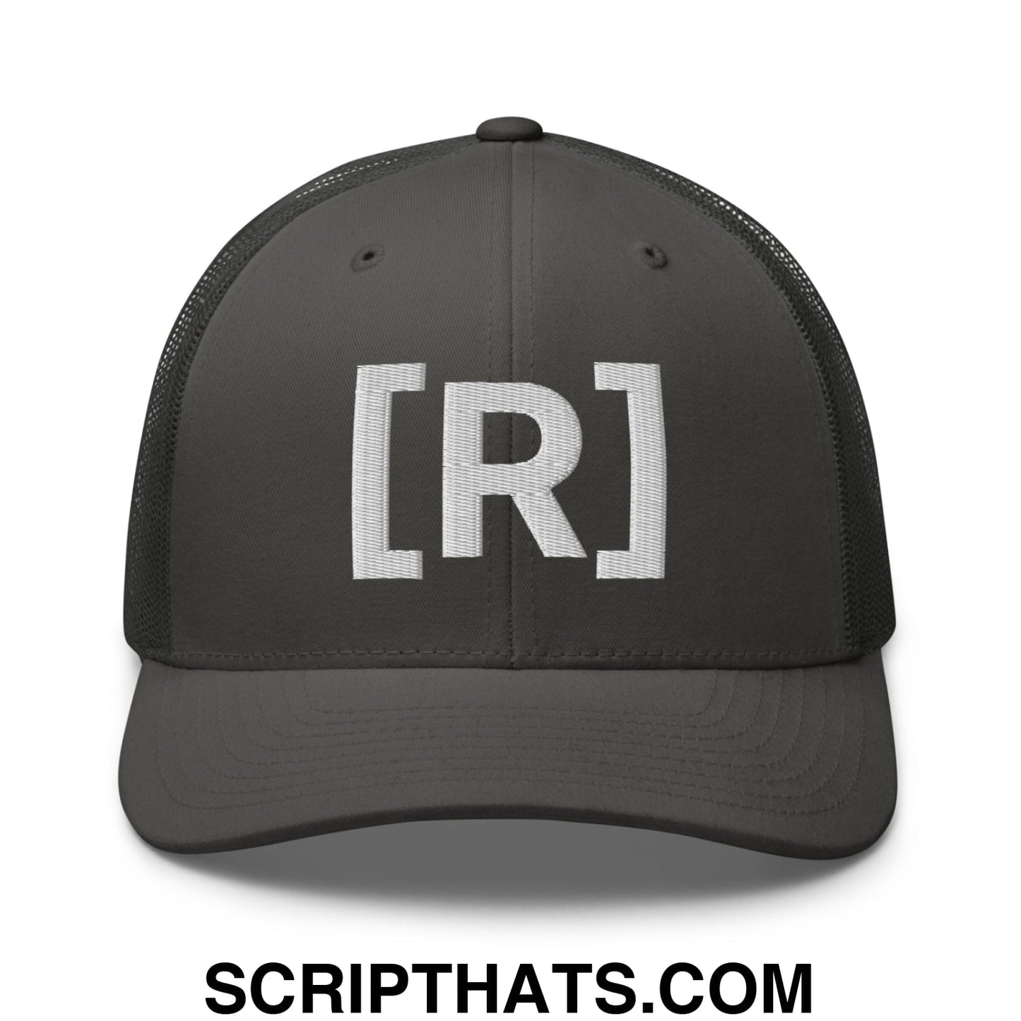 Residente Embroidered Mesh Trucker Hat Charcoal