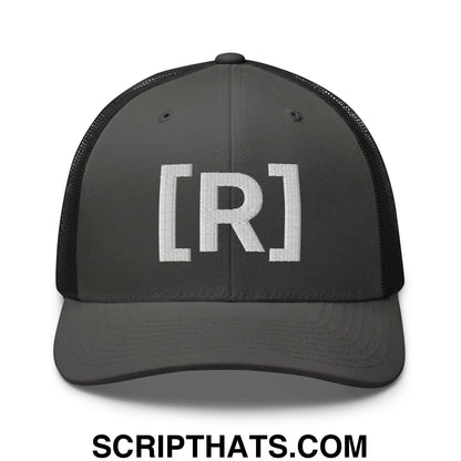 Residente Embroidered Mesh Trucker Hat Charcoal Black