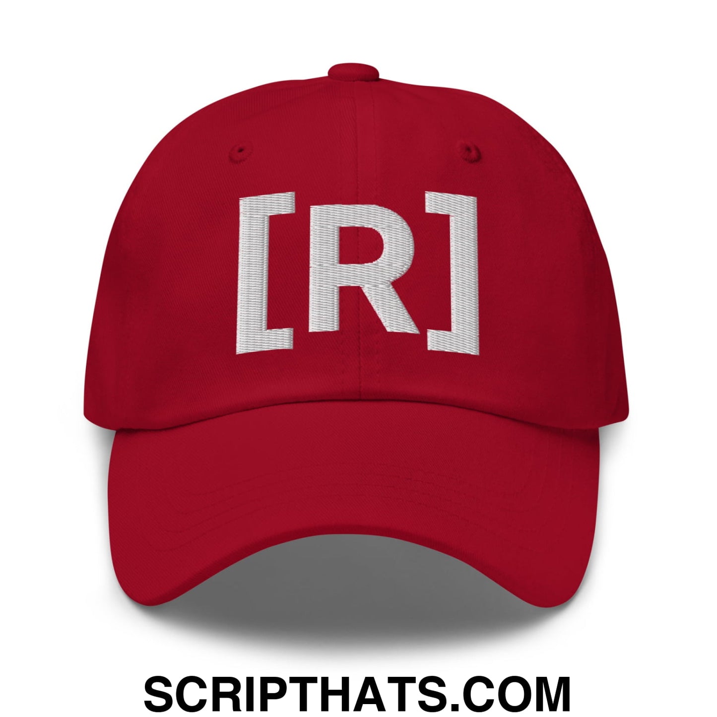 Residente Embroidered Unstructured Dad Hat Cranberry
