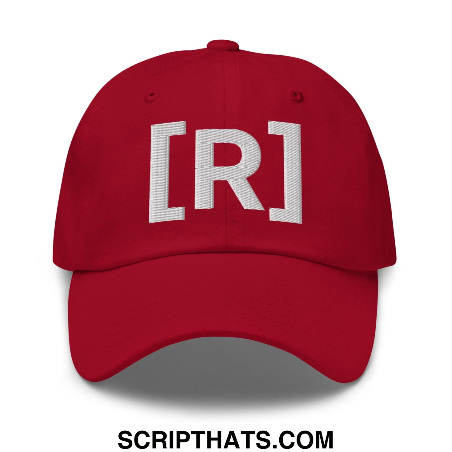 Residente Embroidered Unstructured Dad Hat Cranberry