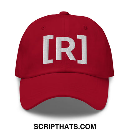 Residente Embroidered Unstructured Dad Hat Cranberry