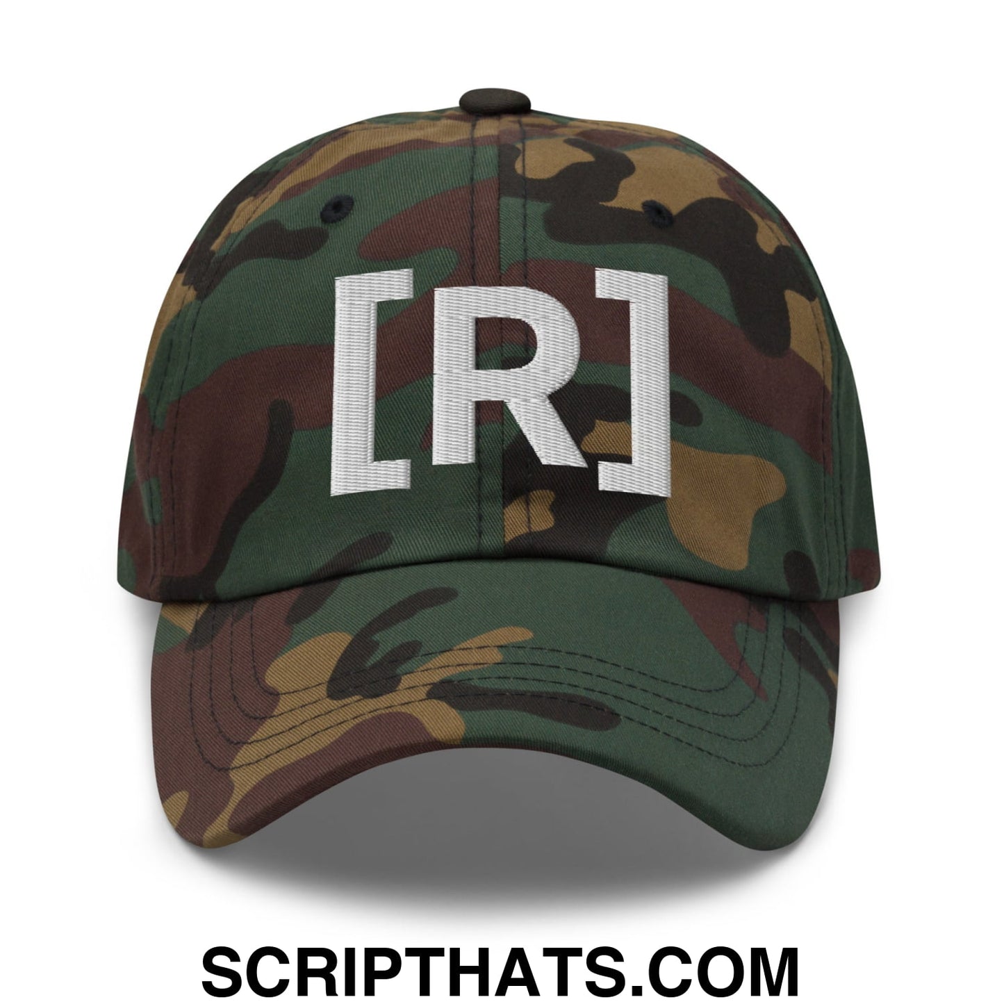Residente Embroidered Unstructured Dad Hat Green Camo