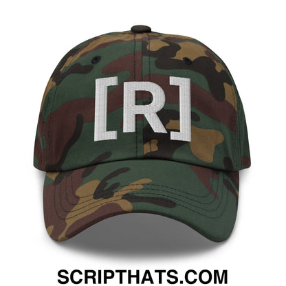 Residente Embroidered Unstructured Dad Hat Green Camo