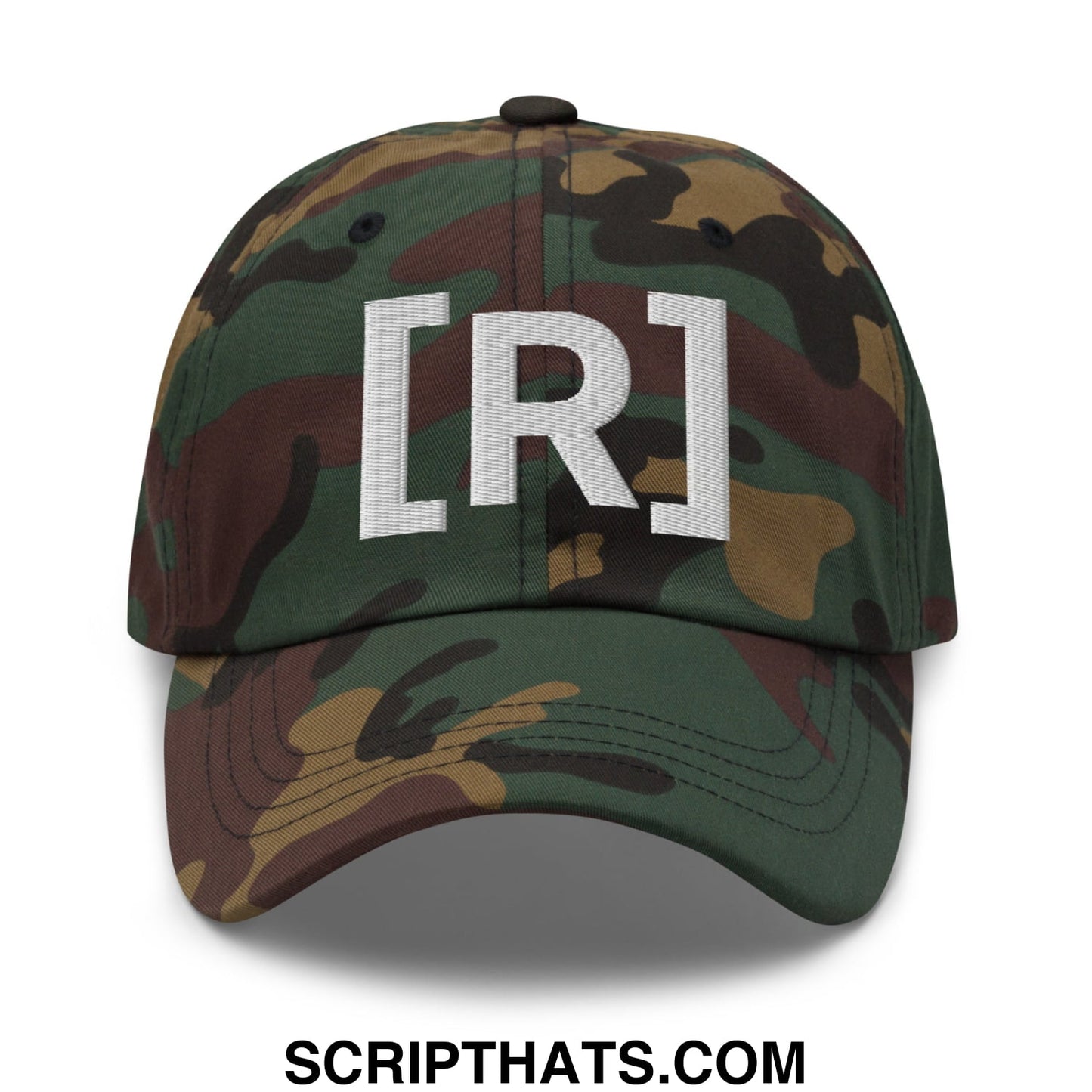Residente Embroidered Unstructured Dad Hat Green Camo