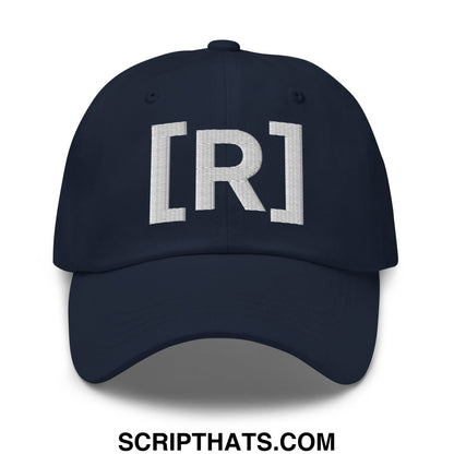 Residente Embroidered Unstructured Dad Hat Navy